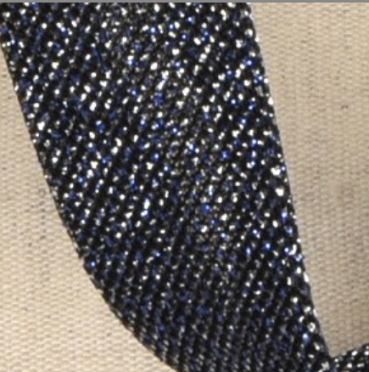 Preview: Glitter Schrägband 20 mm pro Meter königsblau