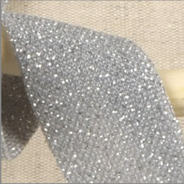 Preview: Glitter Schrägband 20 mm pro Meter hellgrau