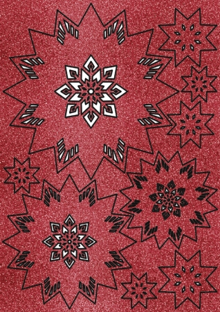 Preview: URSUS 3D Glittersterne Estelle rot