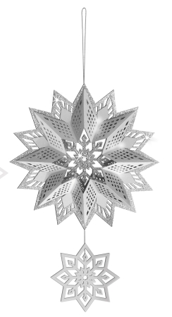 Preview: URSUS 3D Glittersterne Estelle silber