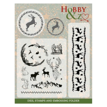 Hobby&Zo 9 Die, Stamps and Embossing Folder