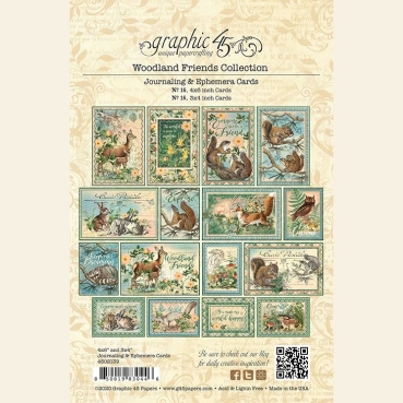 Preview: Graphic 45 Woodland Friends Ephemera & Journaling Cards