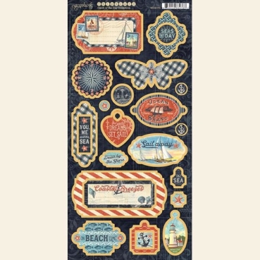 Graphic 45 Catch of the Day Chipboard