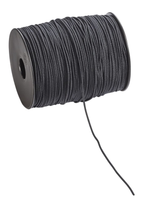 Gummikordel 2 mm schwarz pro Meter