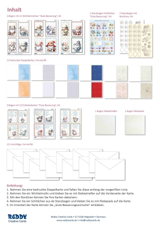 Preview: Reddy Cards Bastelset Gute Besserung