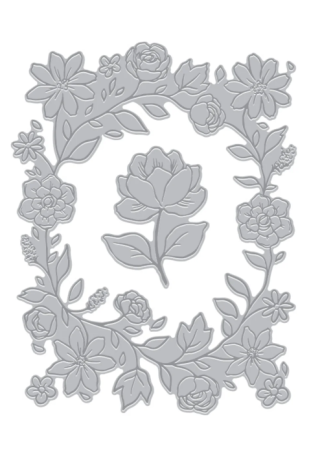 Preview: Hero Arts Floral Border Letterpress + Foil Debossing Plate