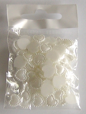 Deko Steinchen Herzen weiss