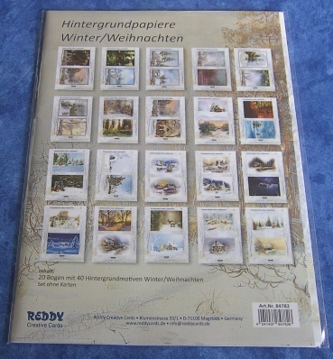 Reddy Cards Hintergrundpapiere Winter / Weihnachten
