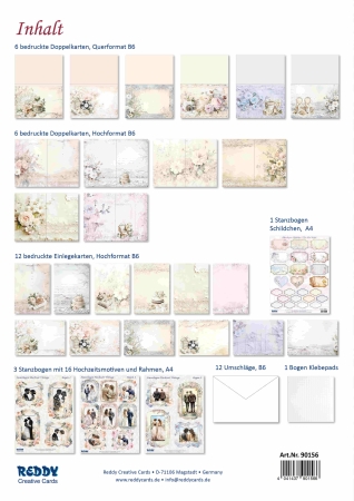 Preview: Reddy Cards Bastelset Vintage Hochzeit