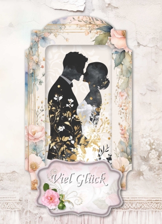 Preview: Reddy Cards Bastelset Vintage Hochzeit