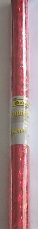 Holografische Folie pro Rolle 0,4 xm 1 Meter, selbstklebend, rot