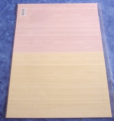 Reddy Cards Stanzbogen Holzrahmen rosa / gelb