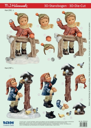3D Stanzbogen Hummel Motive Winterszenen