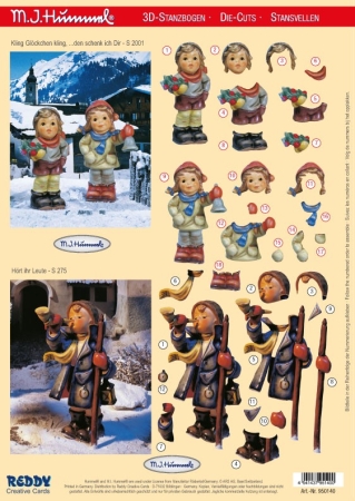 Reddy Cards 3D-Stanzbogen Kling Glöckchen kling,... den schenk ich Dir, Hört Ihr Leut