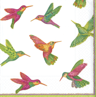 Caspari Lunch Serviette pro Stück Hummingbirds