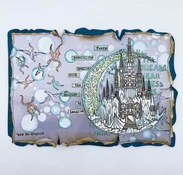 Indigo Blu Rubber Stamps A5 Enchanted Castle