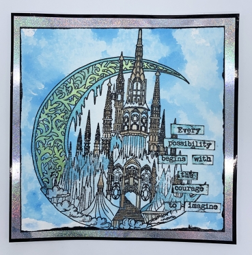 Preview: Indigo Blu Rubber Stamps A5 Enchanted Castle