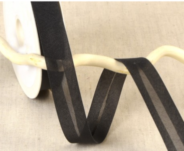 Irisierendes Schrägband 20 mm pro Meter schwarz