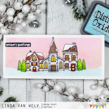 Preview: Jane's Doodles Clear Stamps Transparente Stempel Winter Village