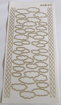 Stickerbogen 10 x 23 cm Ziersticker weiss