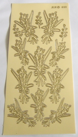 Stickerbogen 10 x 23 cm creme