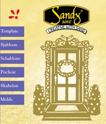 Schablone Christmas Door