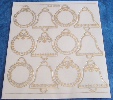 Stickerbogen Jumbo-Grösse gold