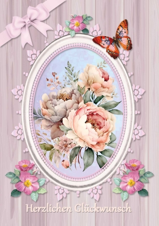 Preview: Reddy Cards Bastelset Blumenbouquets