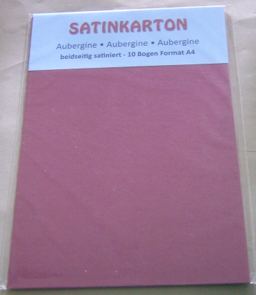 Reddy Cards Kartenkarton A4, beidseitig satiniert aubergine