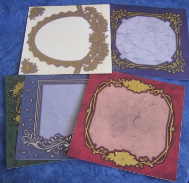 Kartenset mit 5 geprägten Karten in 16 x 16 cm und passenden Umschlägen