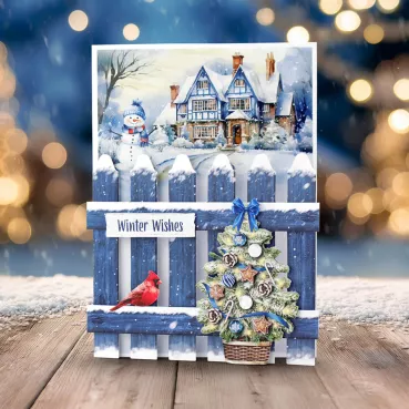 Preview: Katy Sue Designs Picket Fence Chrismas Scene Stash