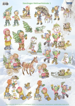 Reddy Cards Stanzbogen Winterkinder I