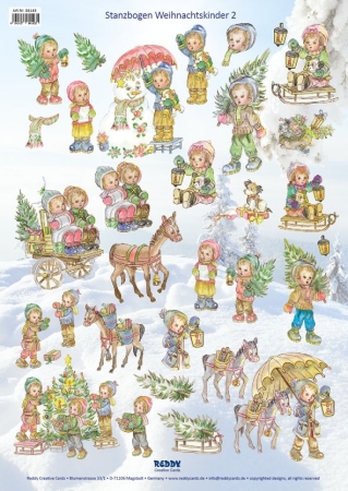 Reddy Cards Stanzbogen Winterkinder II