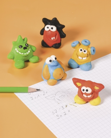 Preview: Knorr Prandell Modelliermassen Bastel-Set Monsterland Kneten und Radieren