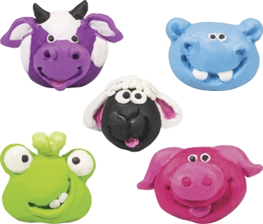 Preview: Knorr Prandell Modelliermassen Kneten und Radieren Bastel-Set Funny Animals
