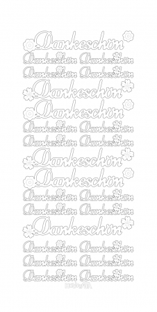 Konturensticker Dankeschön goldglänzend