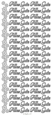 Konturensticker Alles Gute silber