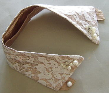 Preview: Kragenbesatz COLLETTO PIZZO AVORIO