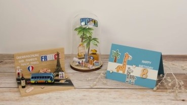 Preview: Sticker Länder Frankreich mit Landkarte