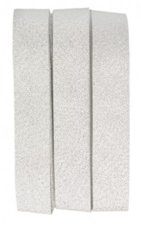 Aufbügelbares Schrägband 20 mm breit silber