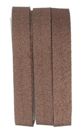 Aufbügelbares Schrägband 20 mm breit Havanna Braun
