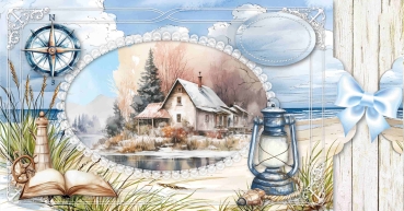Preview: Reddy Cards Bastelset Laschenkarten Seaside