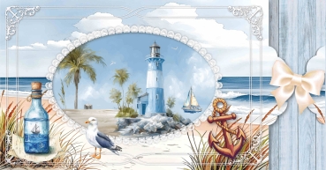 Preview: Reddy Cards Bastelset Laschenkarten Seaside