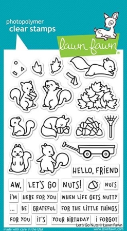 Lawn Fawn Clear Stamps Let's Go Nuts