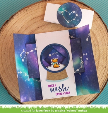Preview: Lawn Fawn Die Schneideschablone Shutter Card Snow Globe Add-On Dies