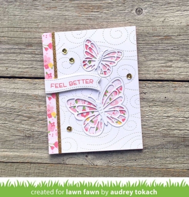 Preview: Lawn Fawn Dies Stanzschablonen Layered Butterflies