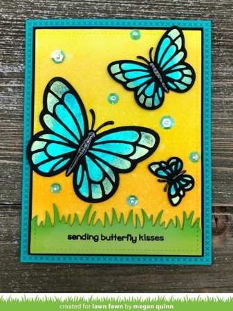 Preview: Lawn Fawn Dies Stanzschablonen Layered Butterflies