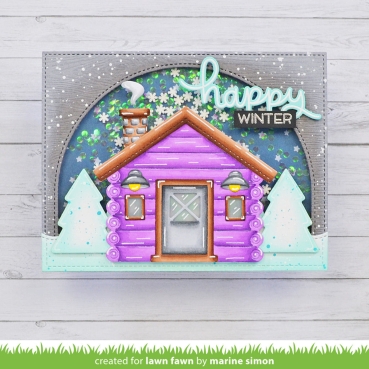 Preview: Lawn Fawn Build-A-Cabin Lawn Cuts