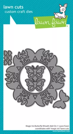 Lawn Fawn Magic Iris Butterfly Wreath Add-On Stand-Alone Lawn Cuts Dies