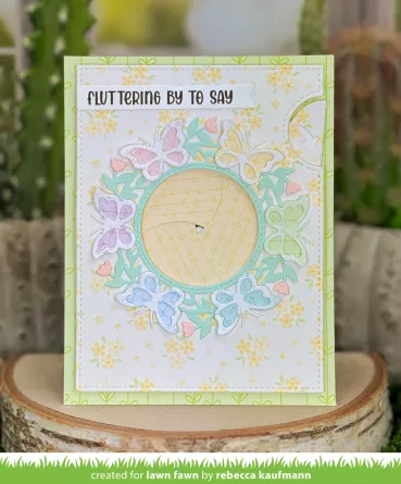 Preview: Lawn Fawn Magic Iris Butterfly Wreath Add-On Stand-Alone Lawn Cuts Dies